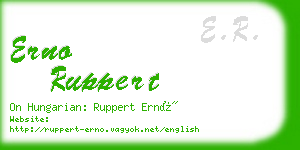 erno ruppert business card